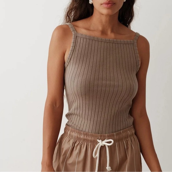 Donni. The Sweater Rib Tank - Picture 2 of 4